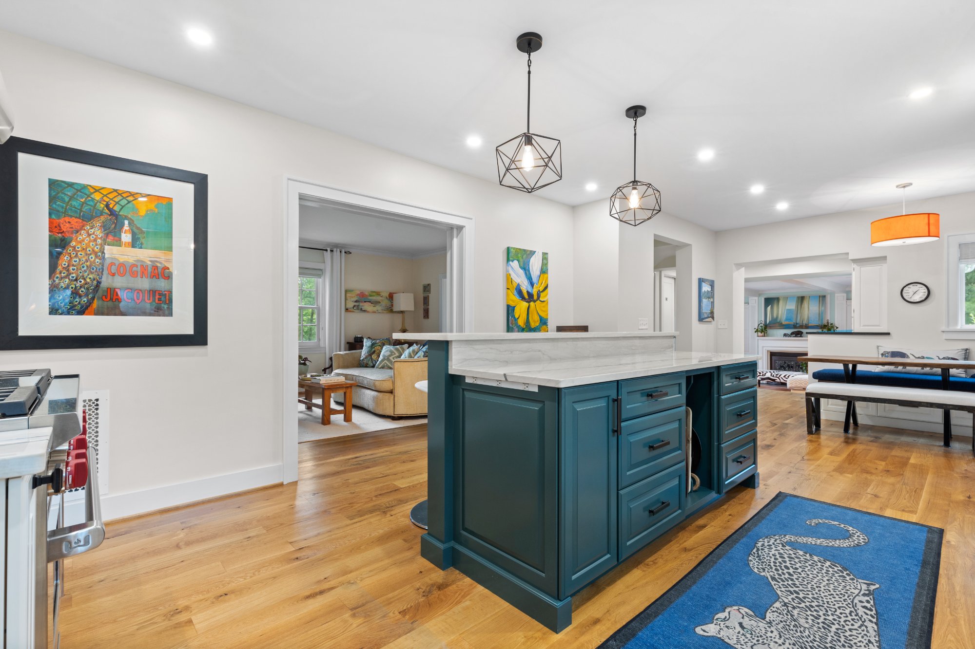 Farmhouse sink and kitchen flow — Greenspring Valley